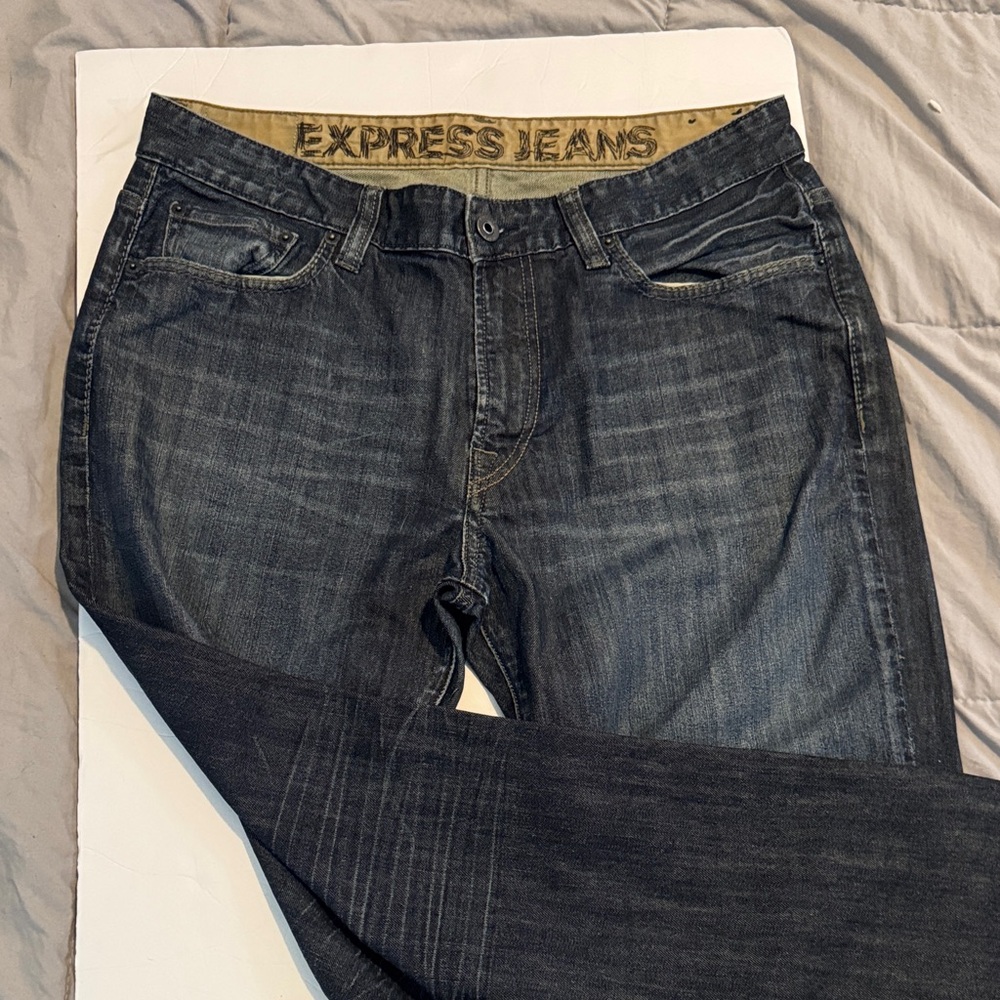 Express Men's Midnight Blue Slim Jeans 34X32